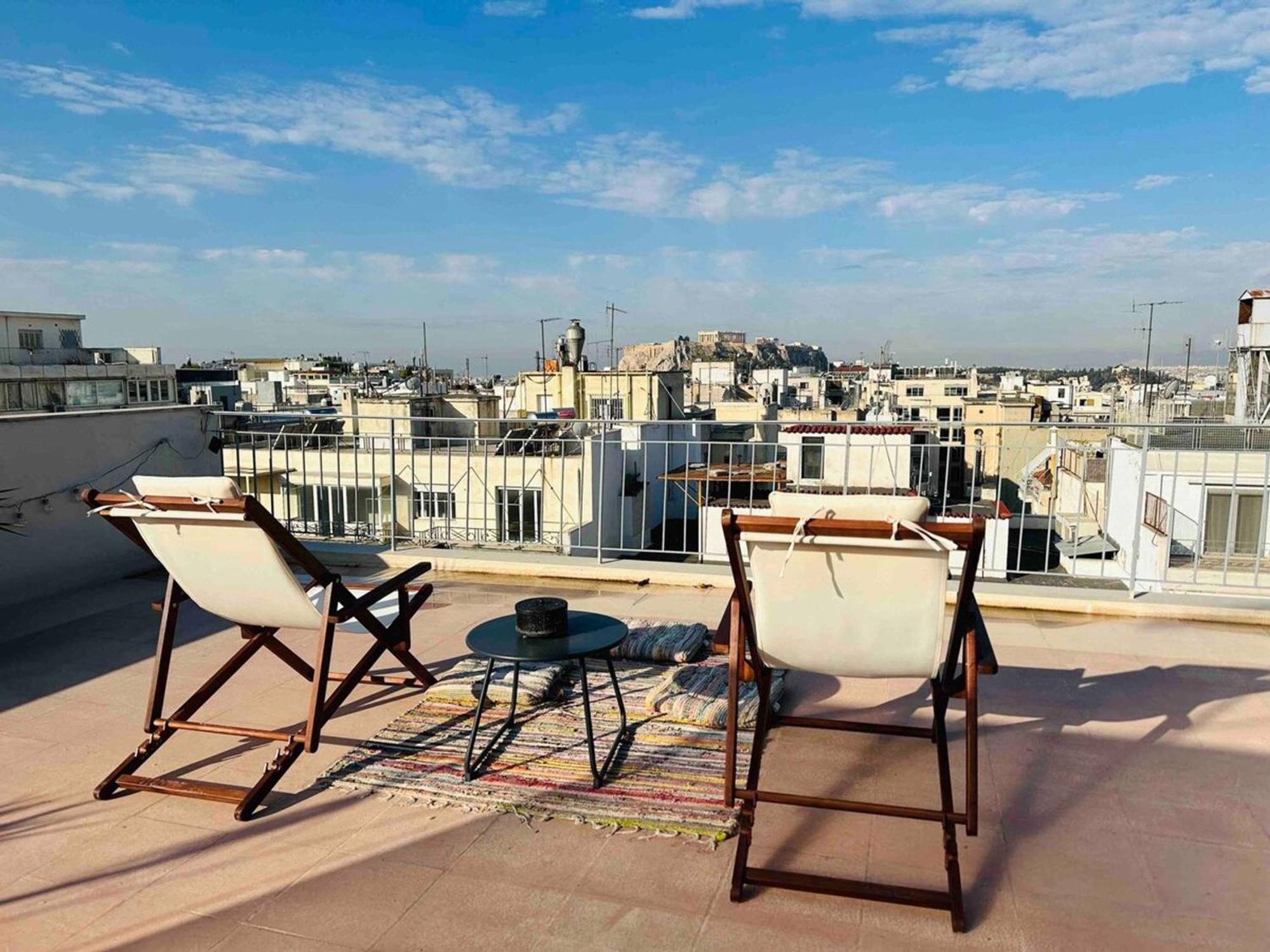 200Mbps Wifi - Penthouse With Acropolis View Lägenhet Aten Exteriör bild