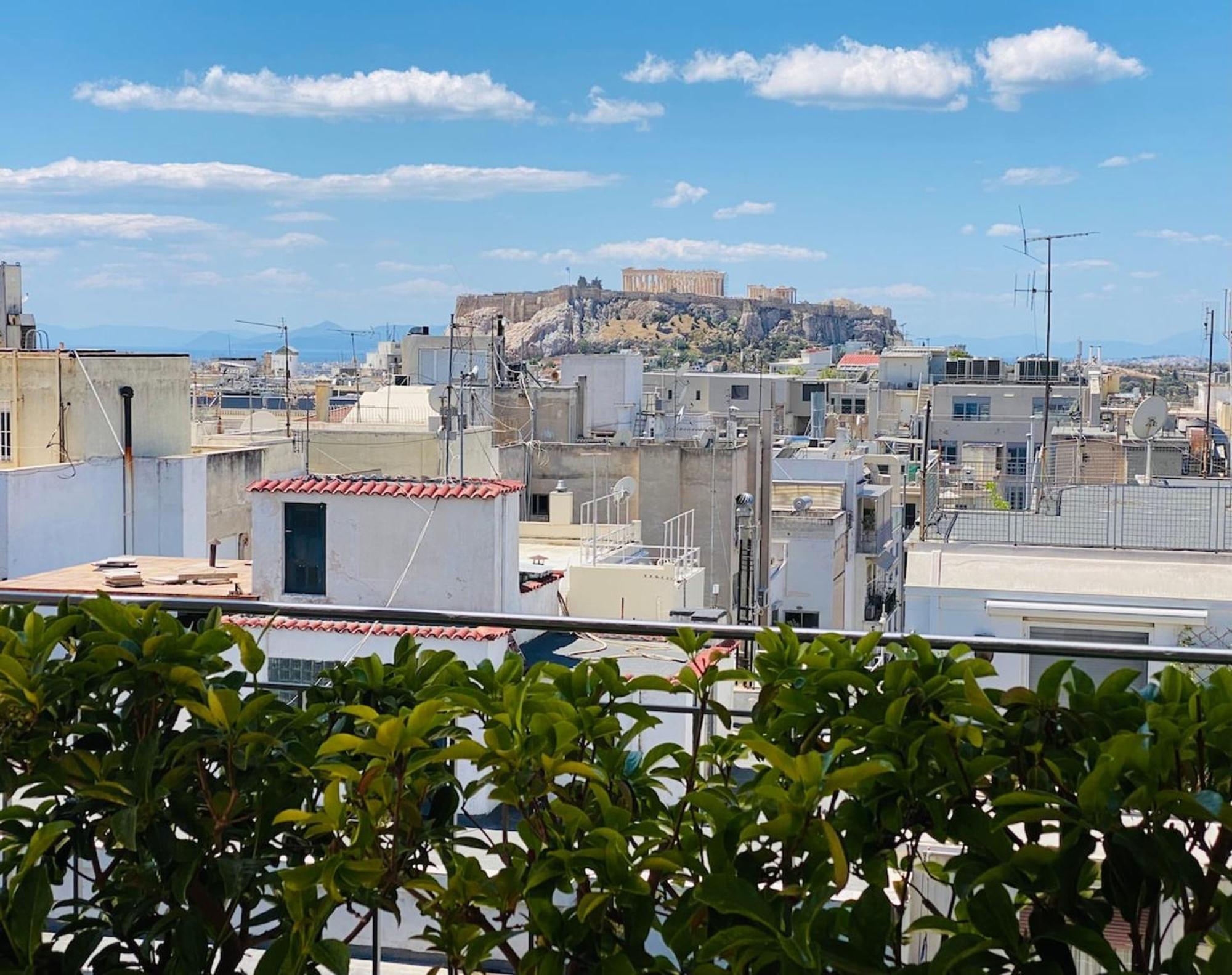 200Mbps Wifi - Penthouse With Acropolis View Lägenhet Aten Exteriör bild